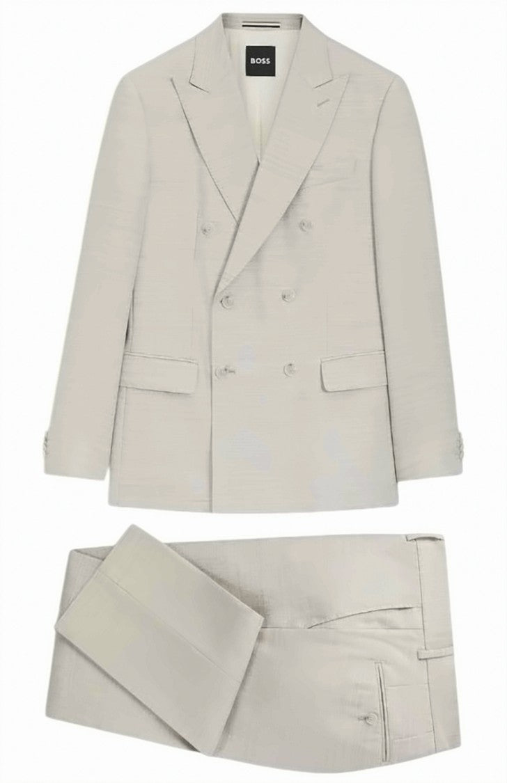 Boss Double Breasted Peak Lapels Fully Suit