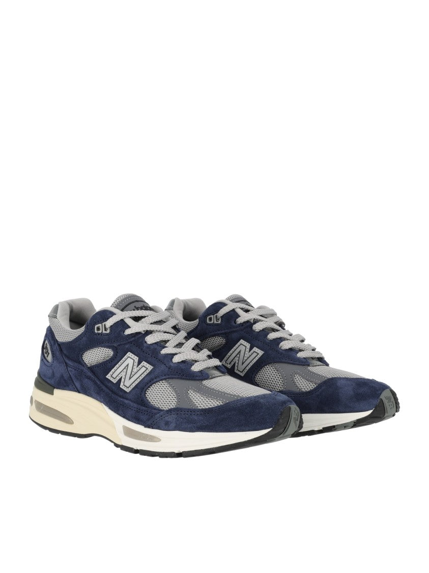 New Balance Blue/Alloy Suede Synthetic Mesh Sneakers