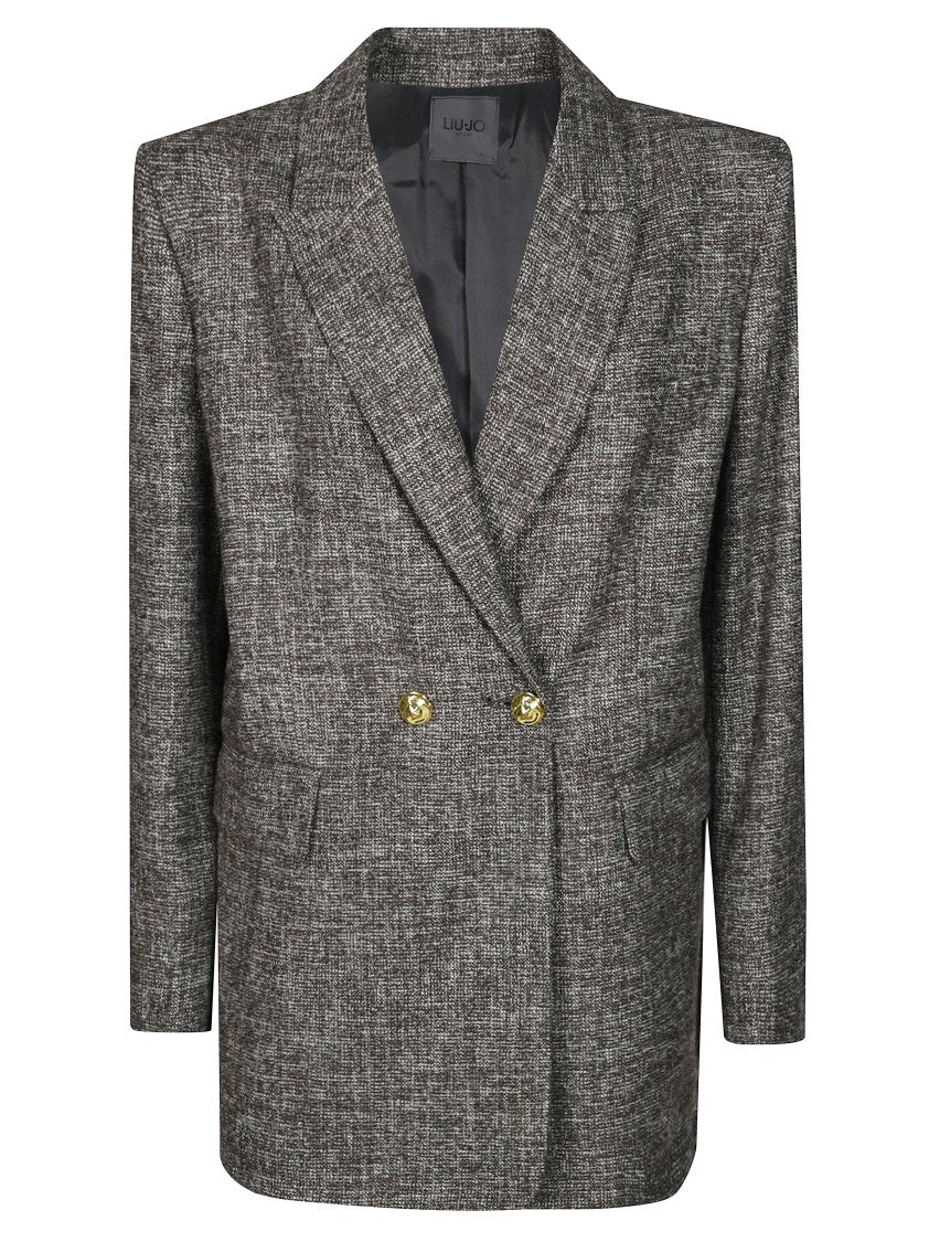 Pinko Melange Flannel Midi Skirt With Tailored Fit