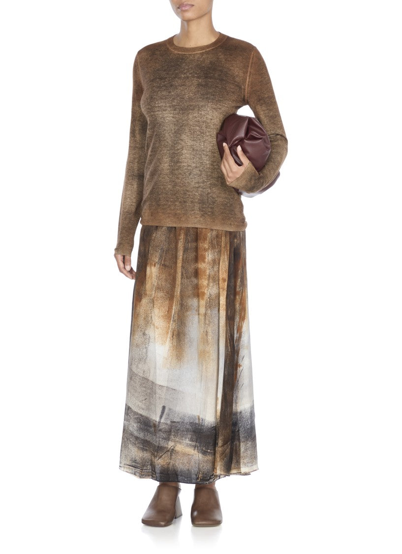 Avant Toi Gradient Textured Cashmere And Wool Sweater