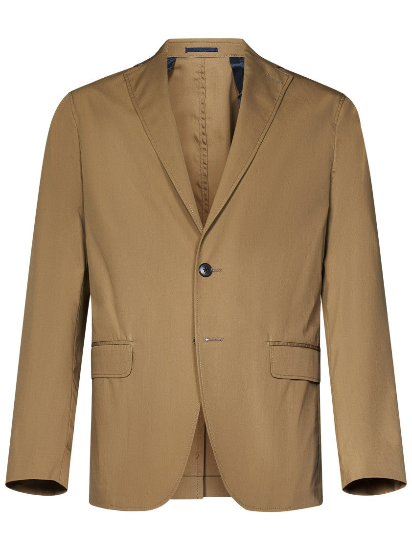 Low Brand Tailored Camel Jacket With Single-Button Closure