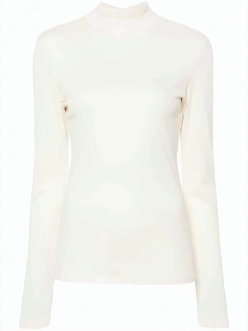 Lemaire Long-Sleeved High Neck Sweater With Minimalist Design