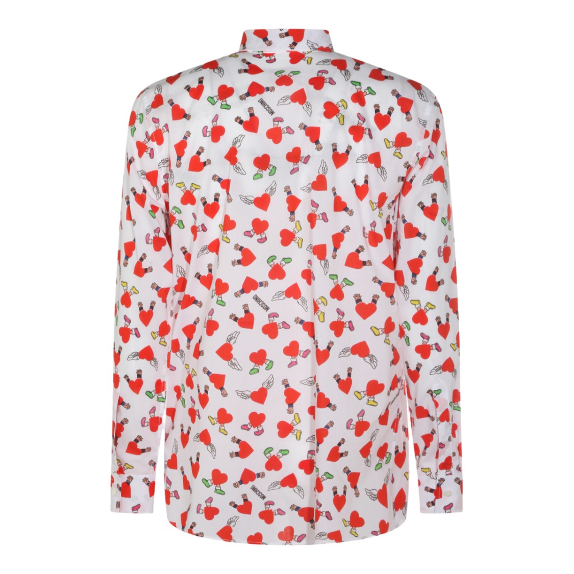 Moschino Long-Sleeved White Shirt With Heart