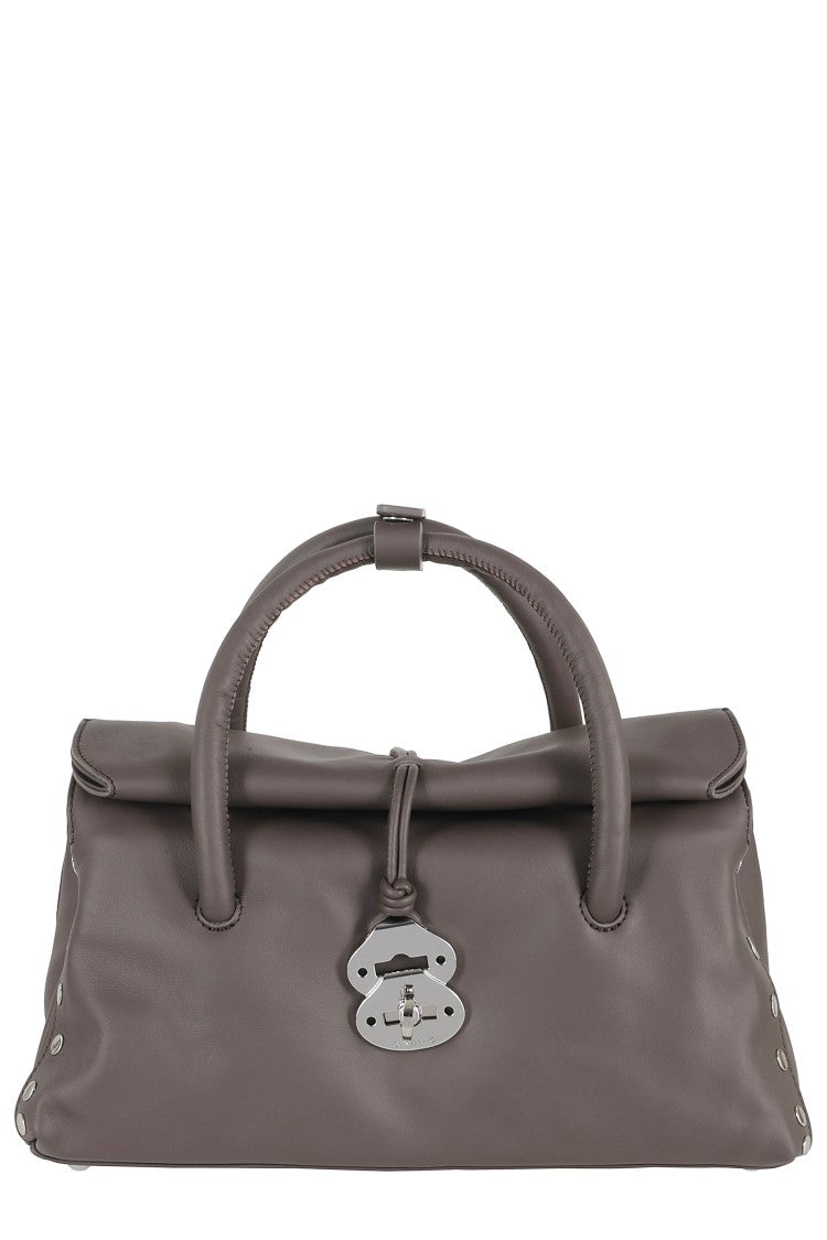 Zanellato Brown Dotta Saeta Small Tubular Handle Leather Tote Bag