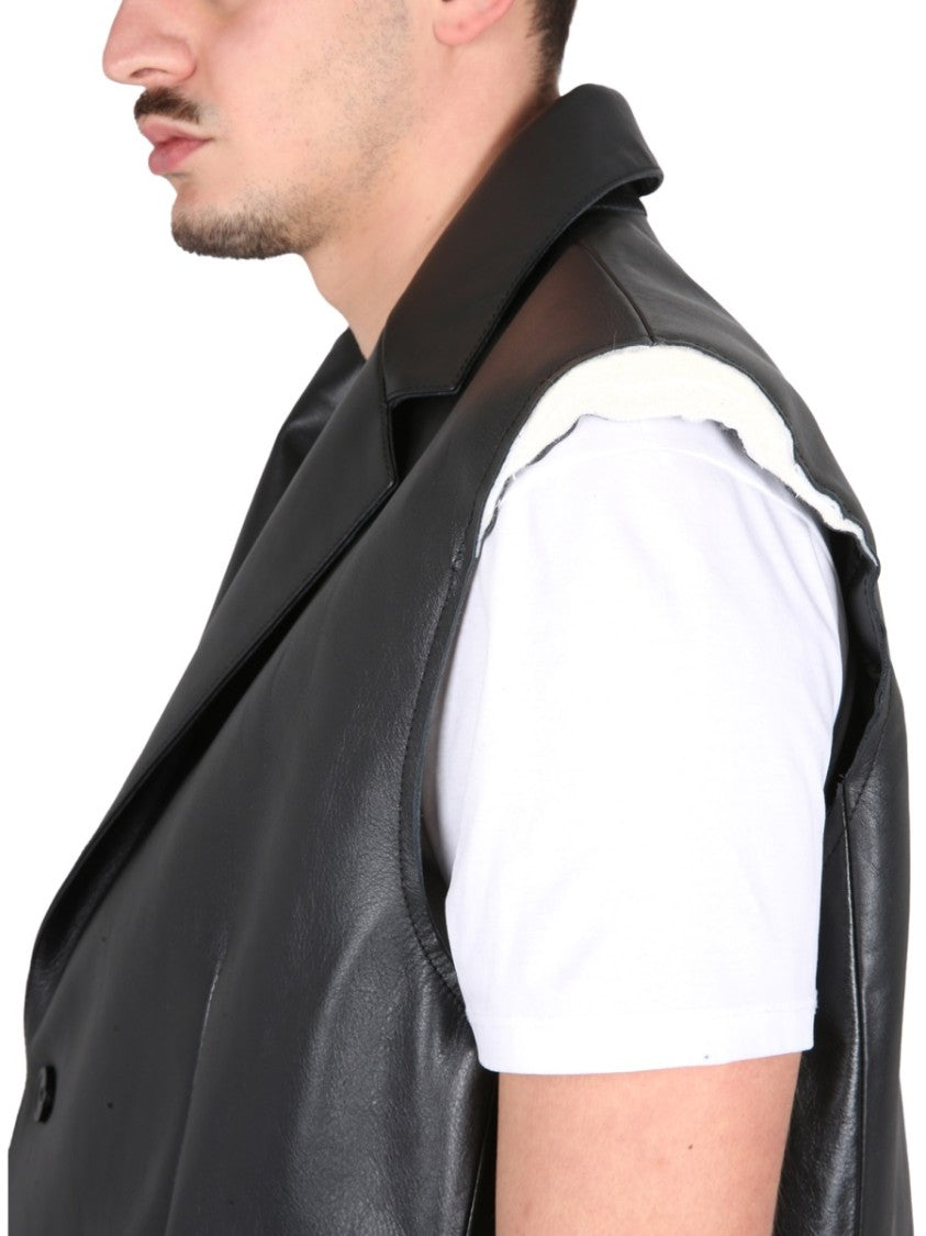 Mm6 By Maison Margiela Leather Vest