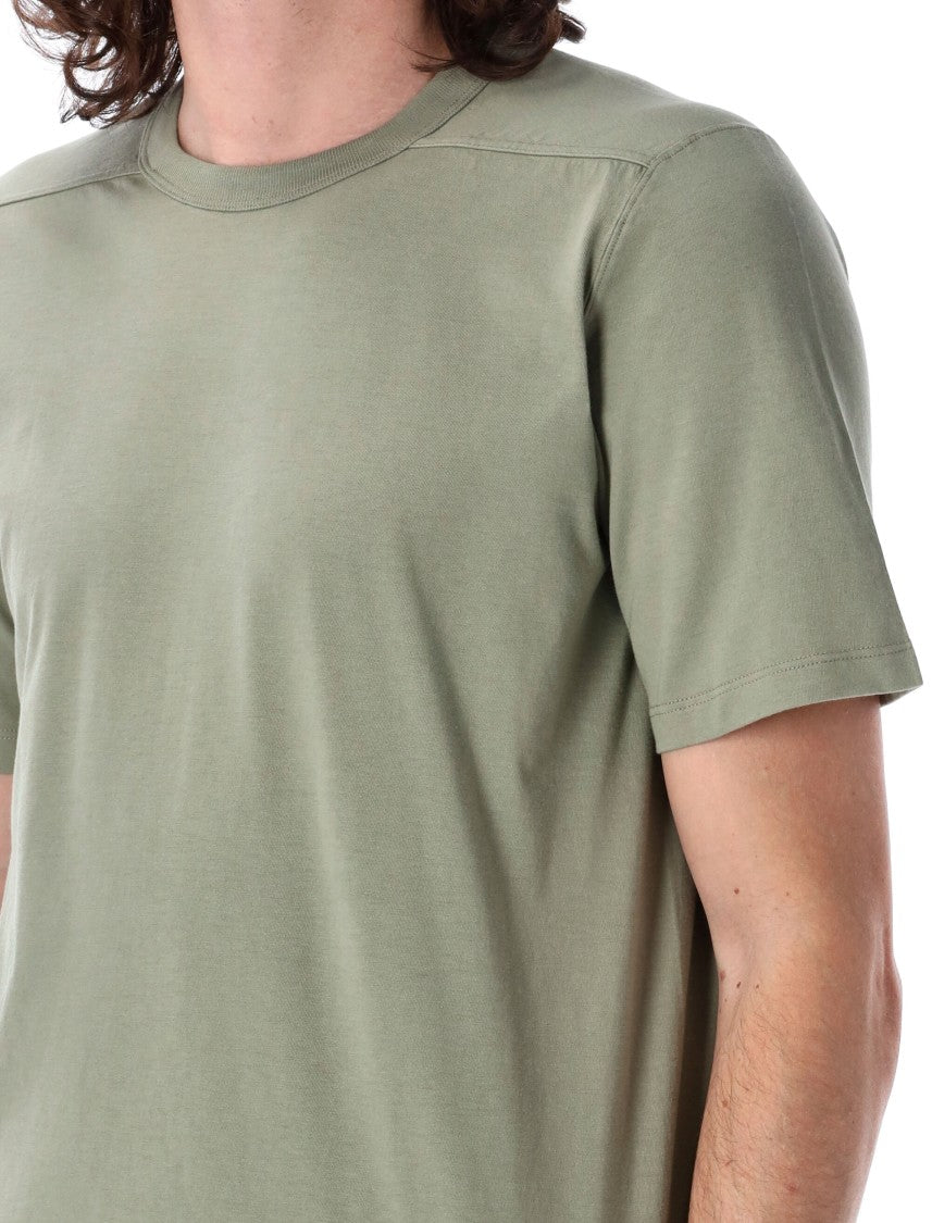Rick Owens Celadon Cotton T-Shirt With Elongated Hem