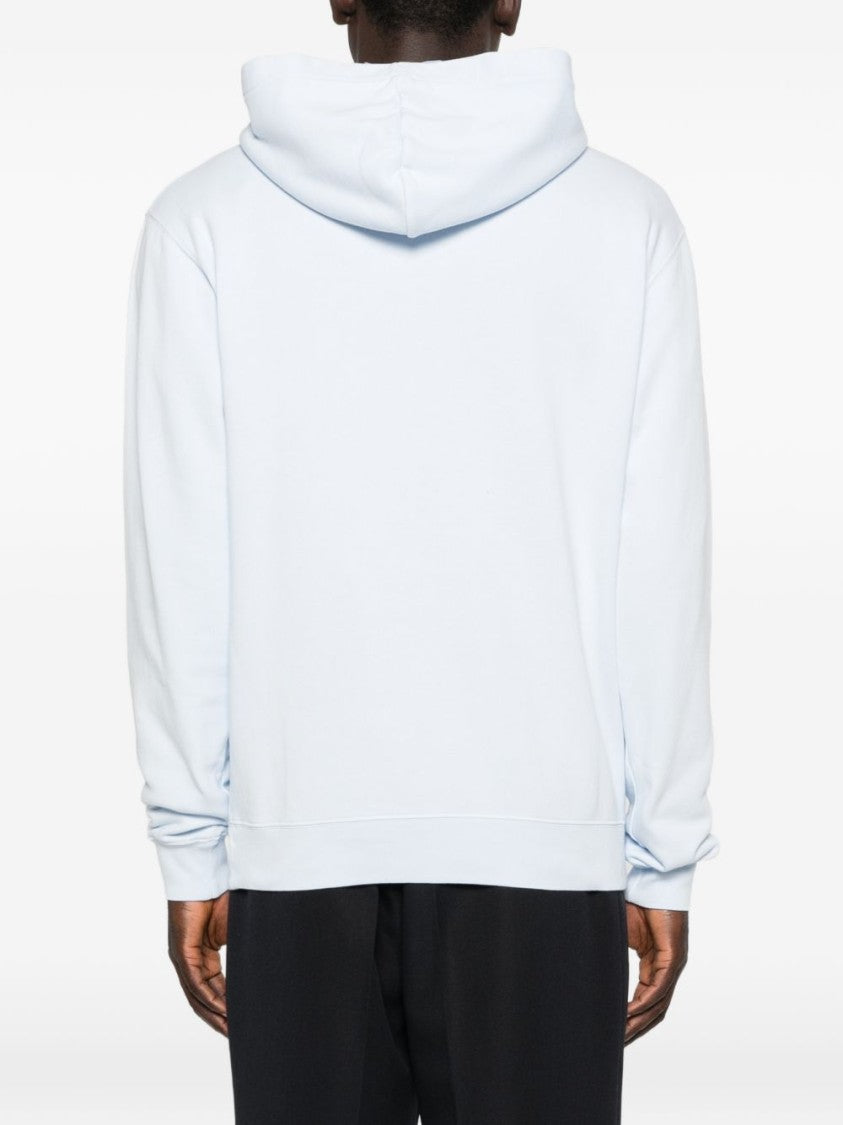 Jacquemus Blue Logo Patch Hooded Knit Hoodies