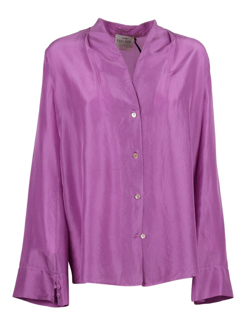 Forte Forte Habotai Silk V Neck Blouse