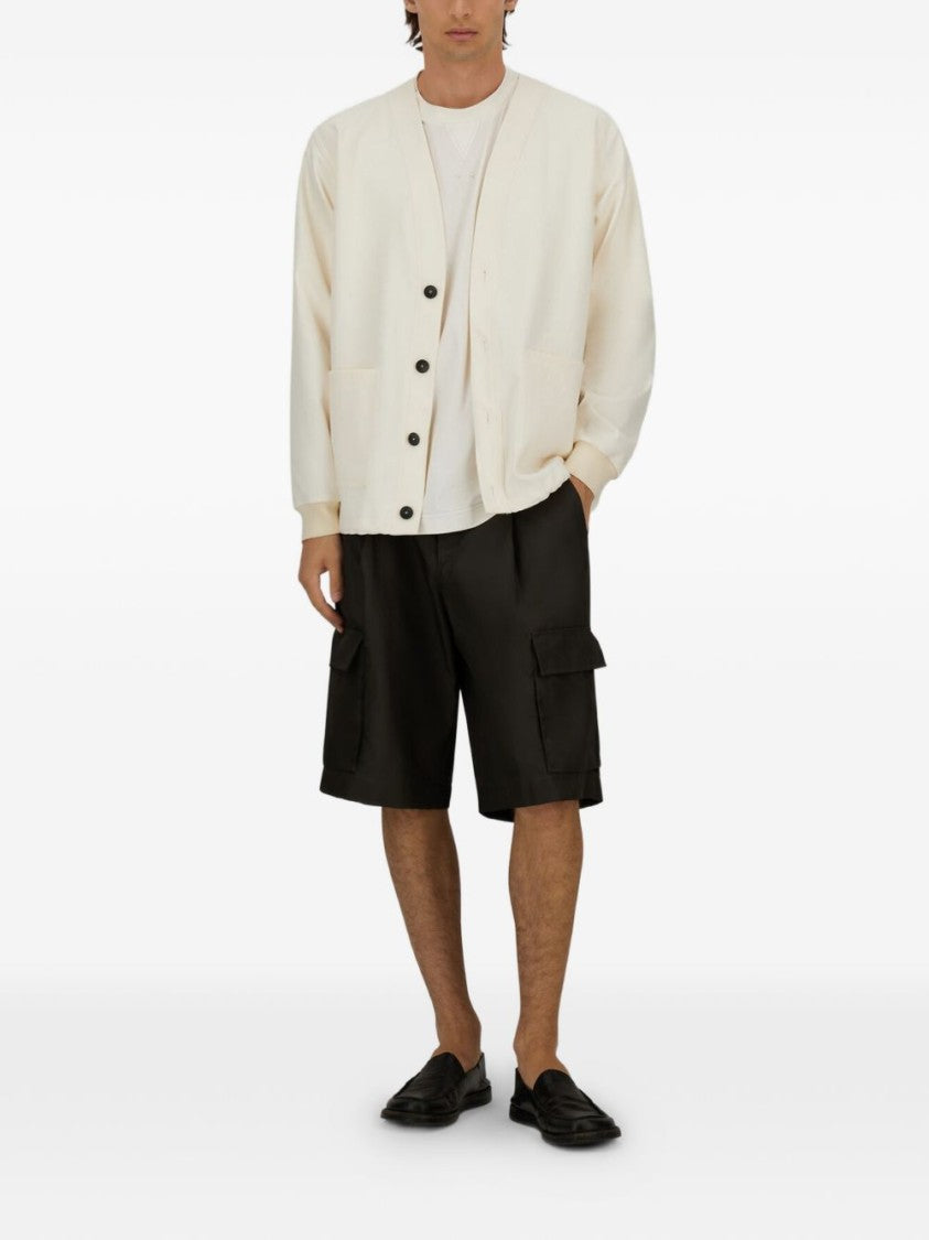 Herno Off-White Minimalist Cardigan Vest Jacket