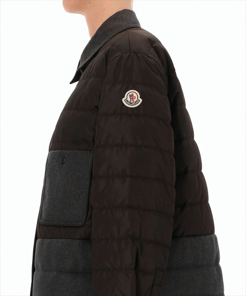 Moncler Quilted Padded Shirt Jacket With Flap Pockets