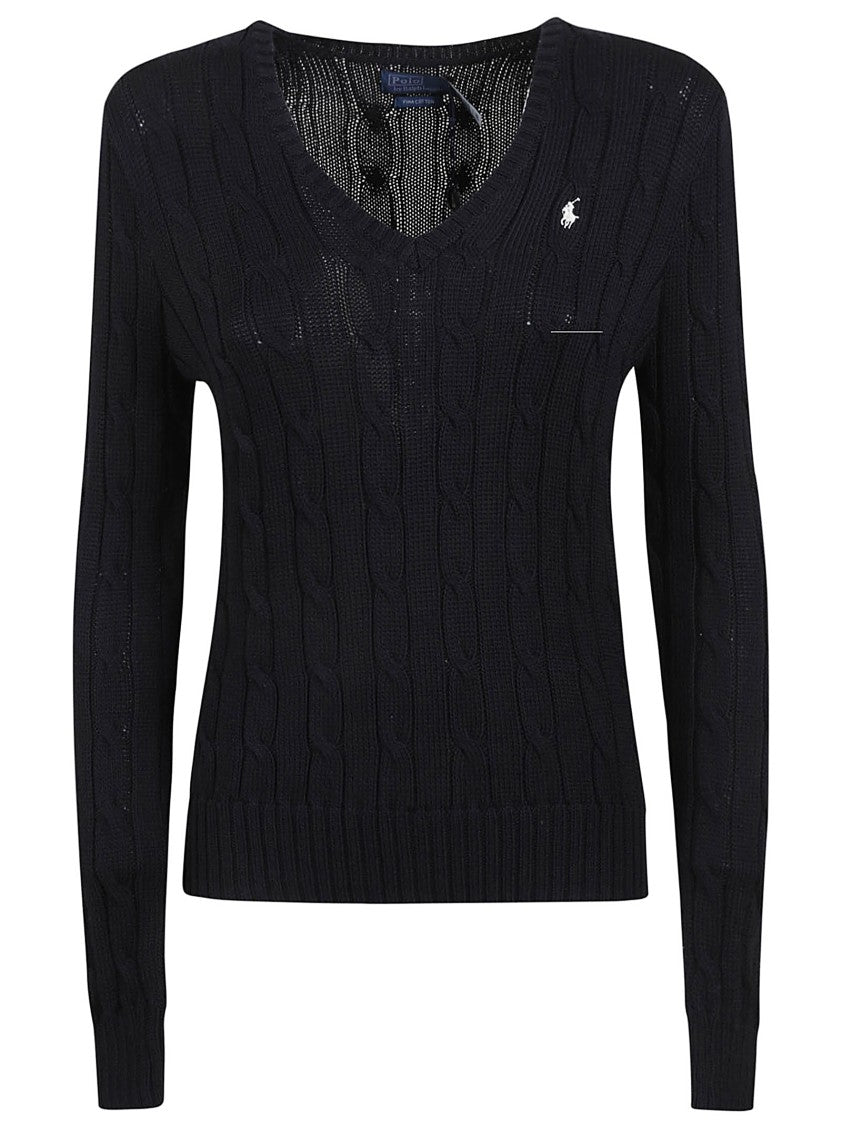 Polo Ralph Lauren Black Cable-Knit Sweater