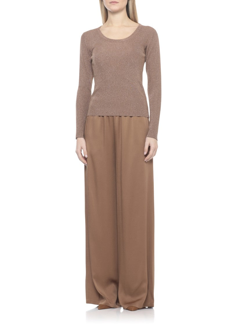 Fabiana Filippi Brown Lurex Long Sleeve Sweater