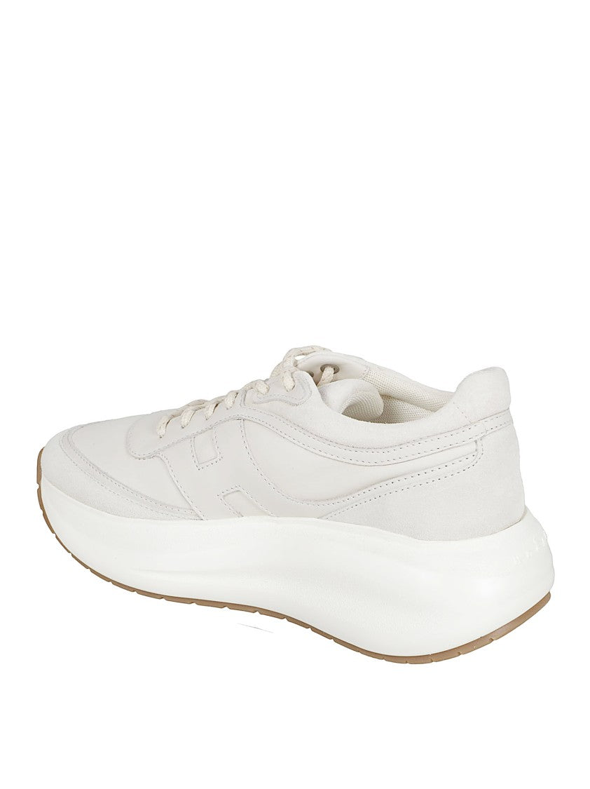 Hogan Beige Upper Sneakers With Logo-Embellished Side Panels