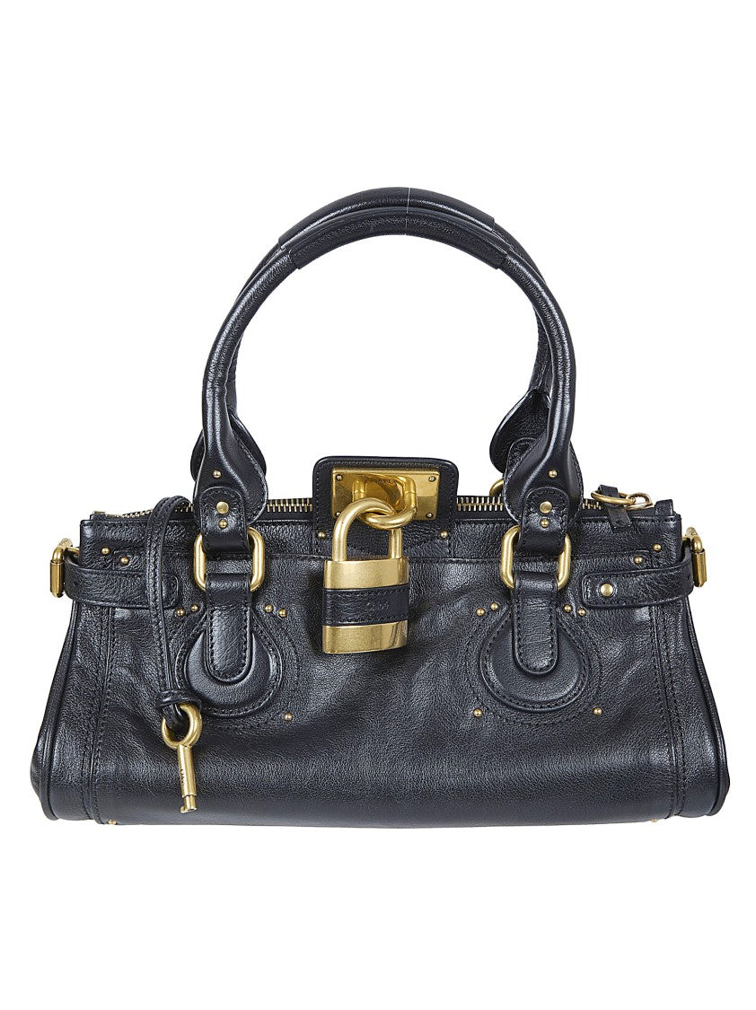 Chloé Smooth Leather Handbag With Gold Accents And Zip Closure