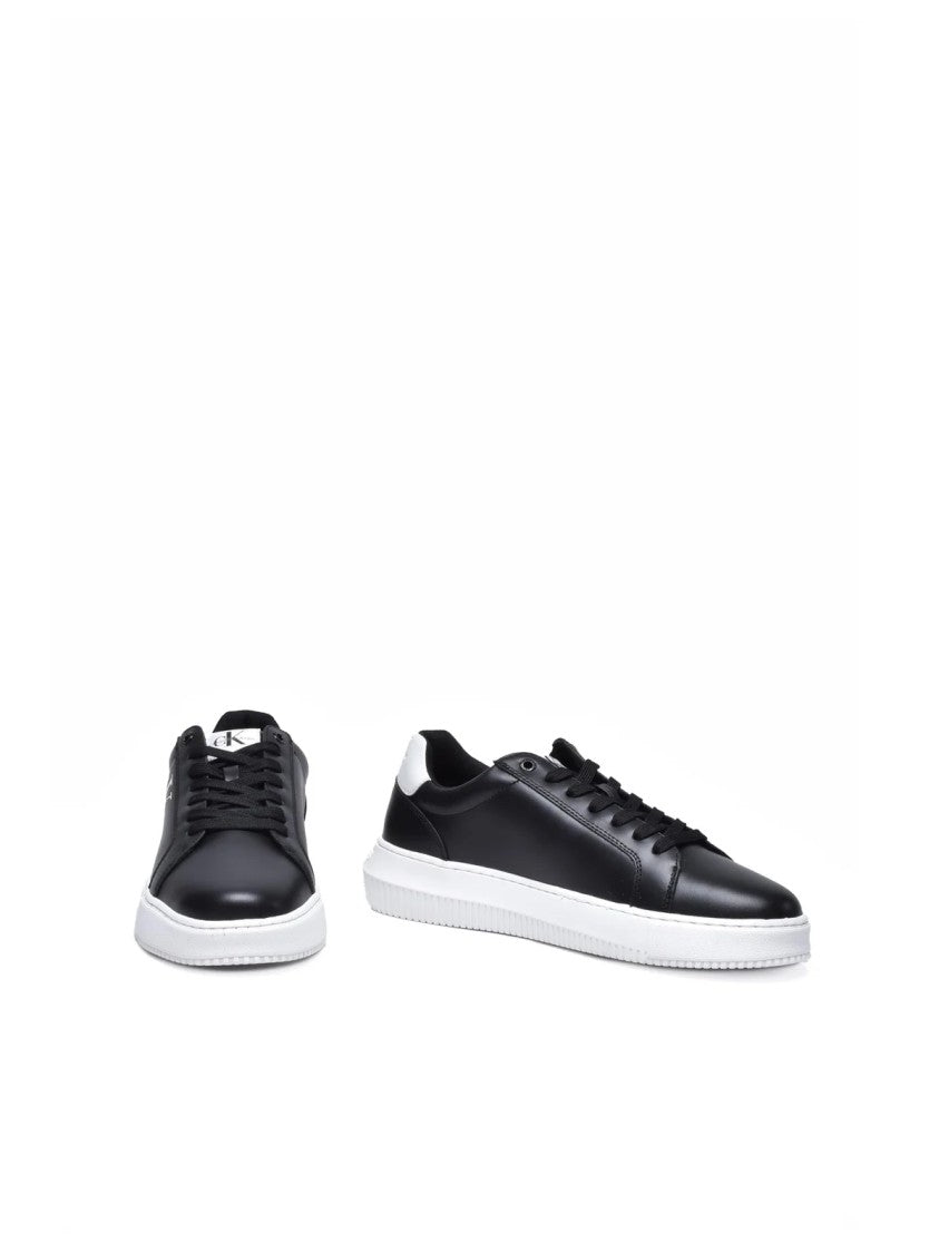 Calvin Klein Jeans Black/White Chunky Cupsole Leather Sneakers