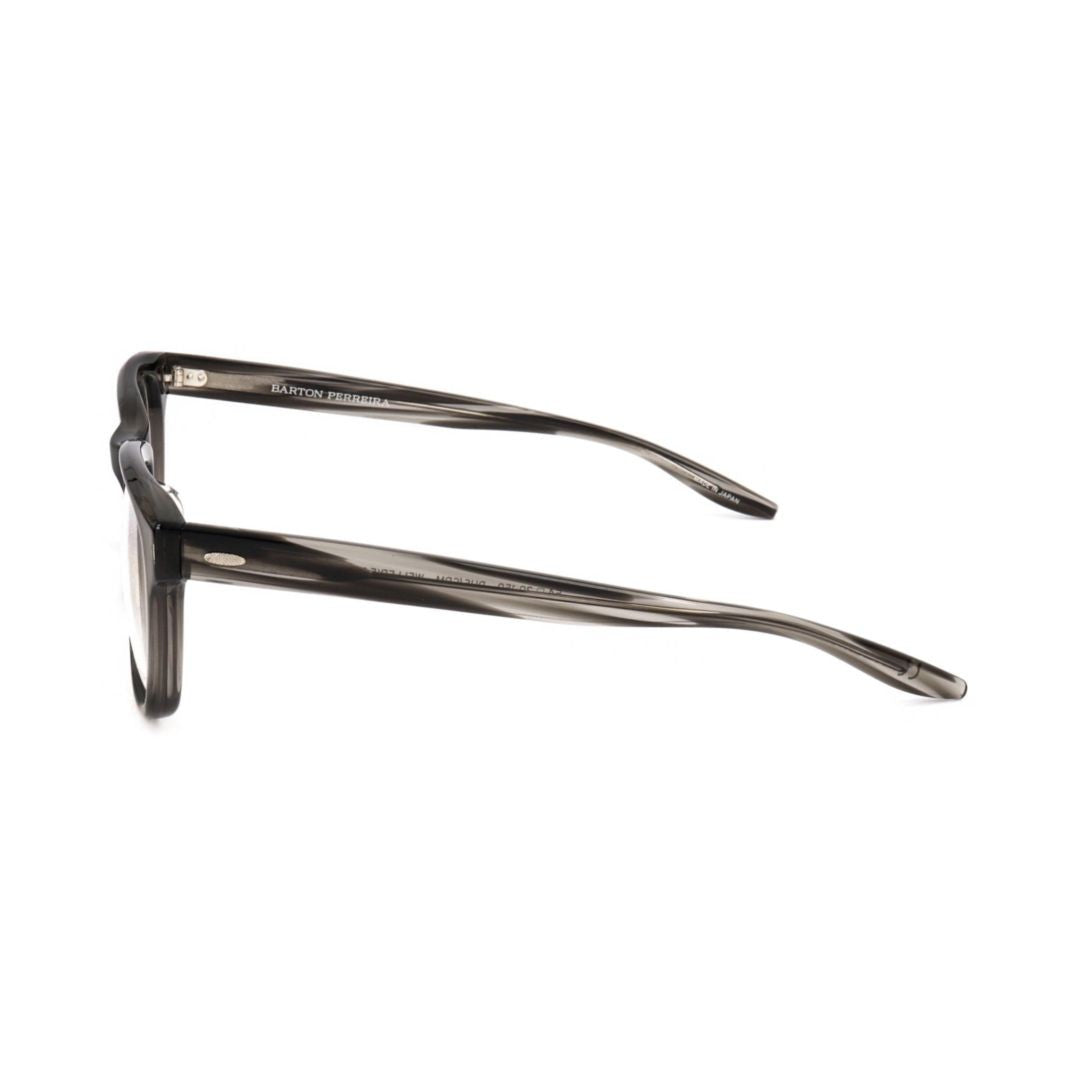 Barton Perreira Bp5094-F 540Qh Translucent Grey Rectangular Eyeglasses With Wave-Pattern Temples