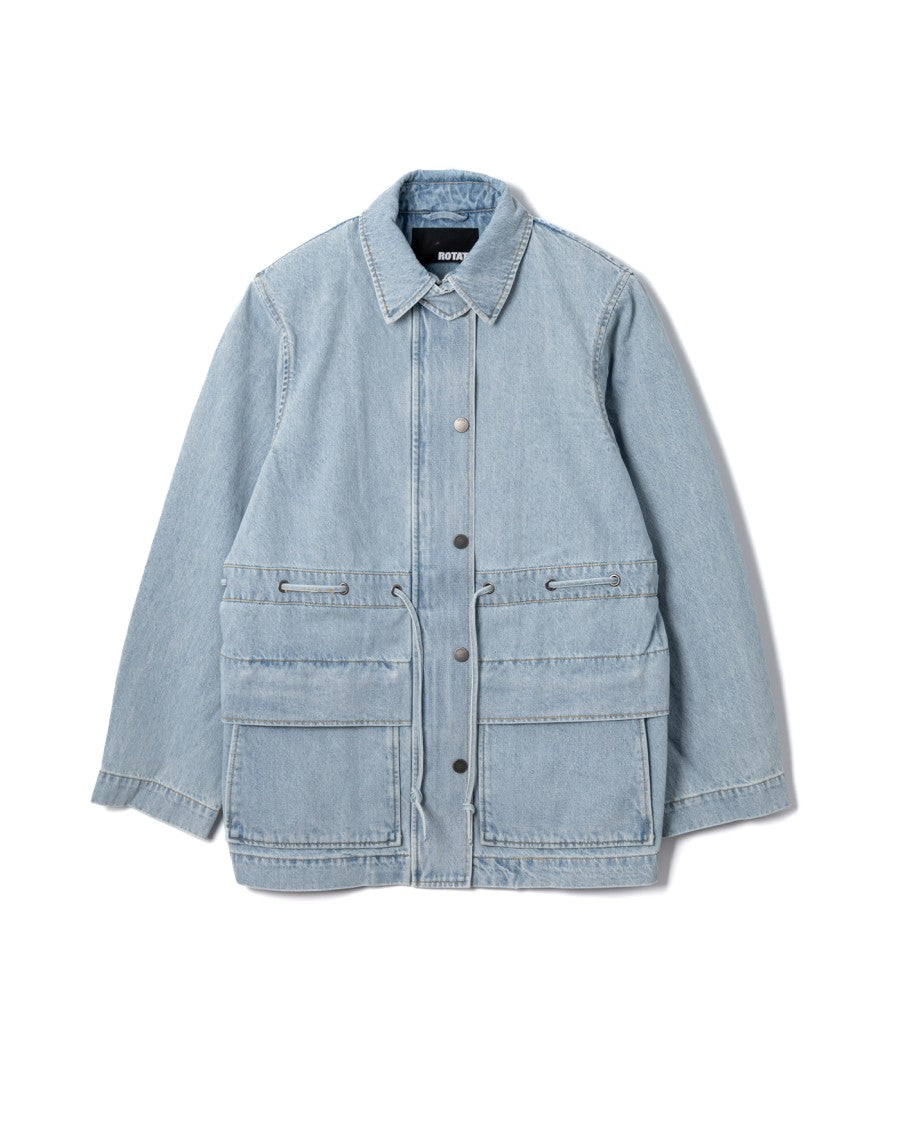 Rotate Laced Denim Jacket With Adjustable Waist