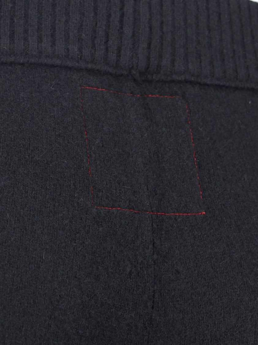 Uma Wang Wide-Leg Trousers With High Ribbed Waistband