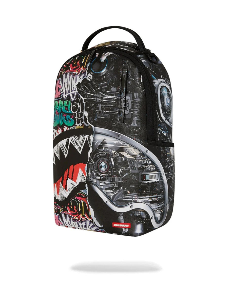 Sprayground Graffiti-Inspired Versatile Black Backpack With Ergonomic Design