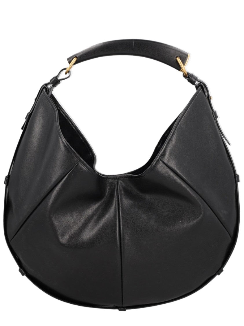 Saint Laurent Black Crescent Calfskin Shoulder Bag