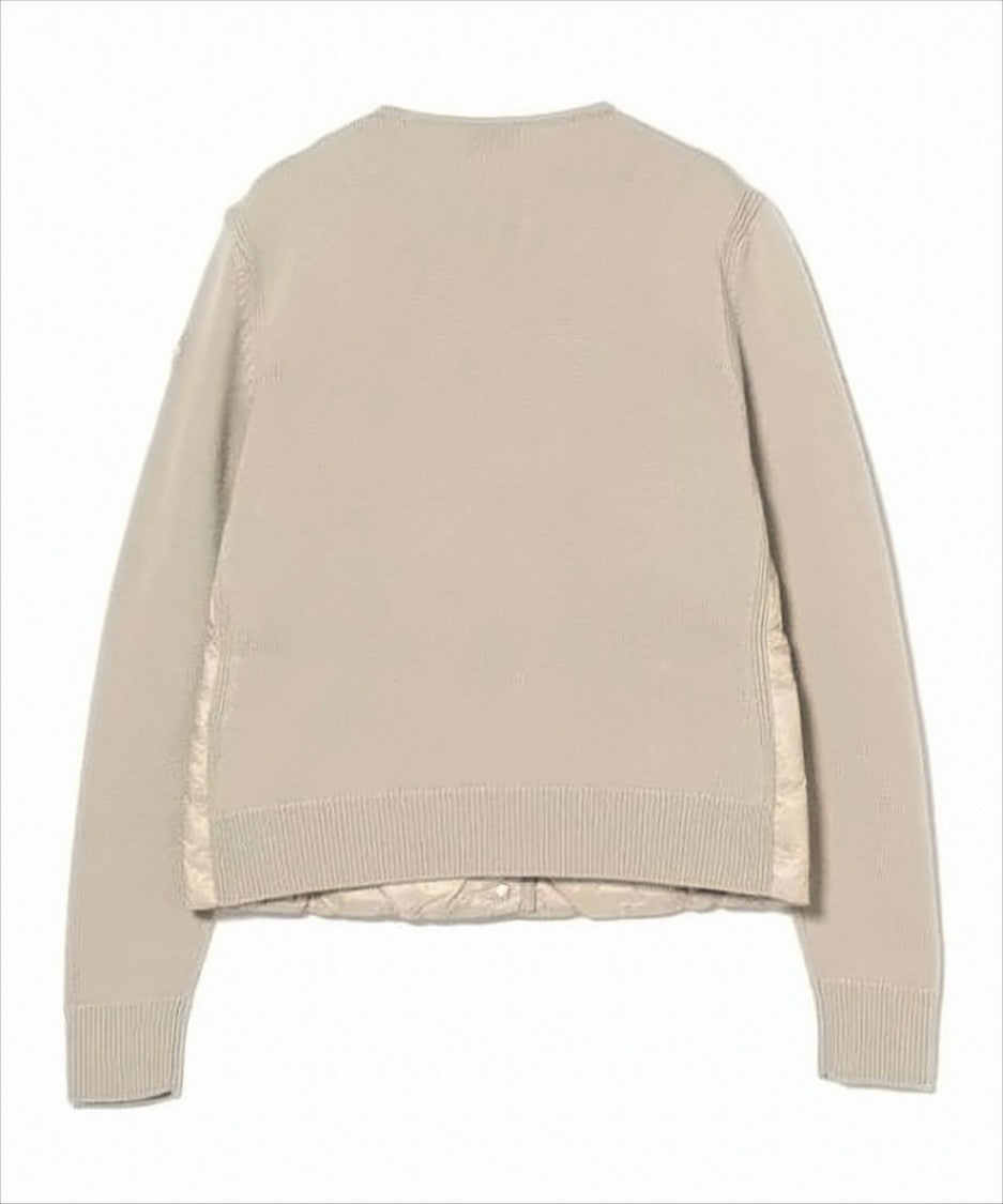 Moncler Quilted Wool Blend Cardigan