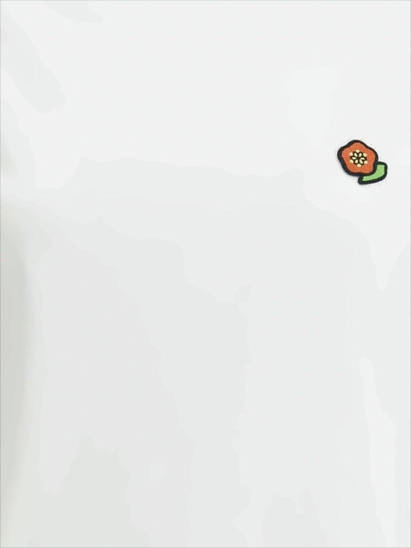 Kenzo Short-Sleeved Cotton T-Shirt With Embroidered Detail