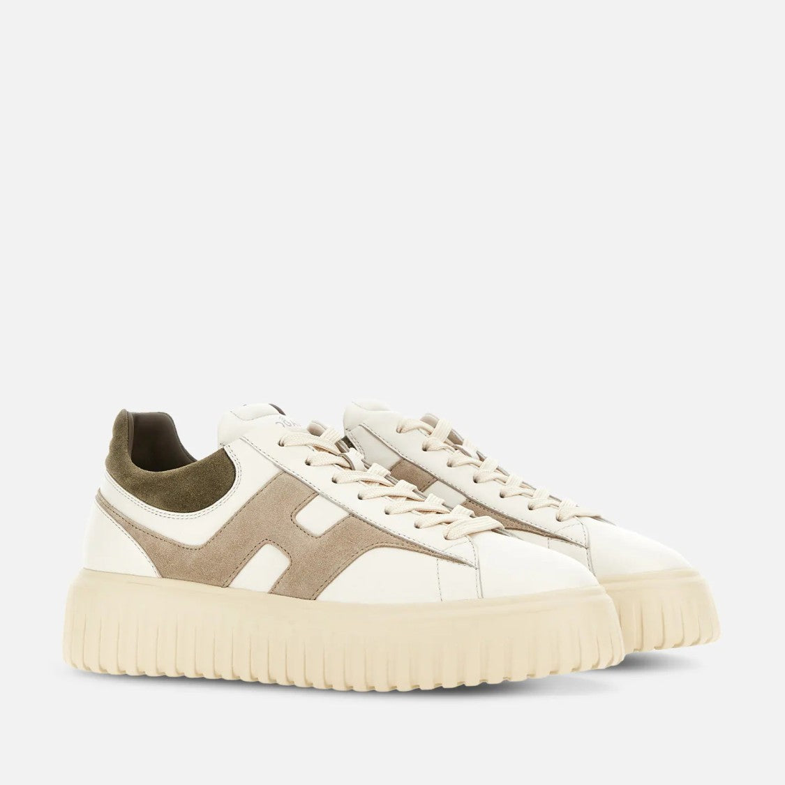 Hogan Chunky Sole Suede Accent Low-Top Sneakers