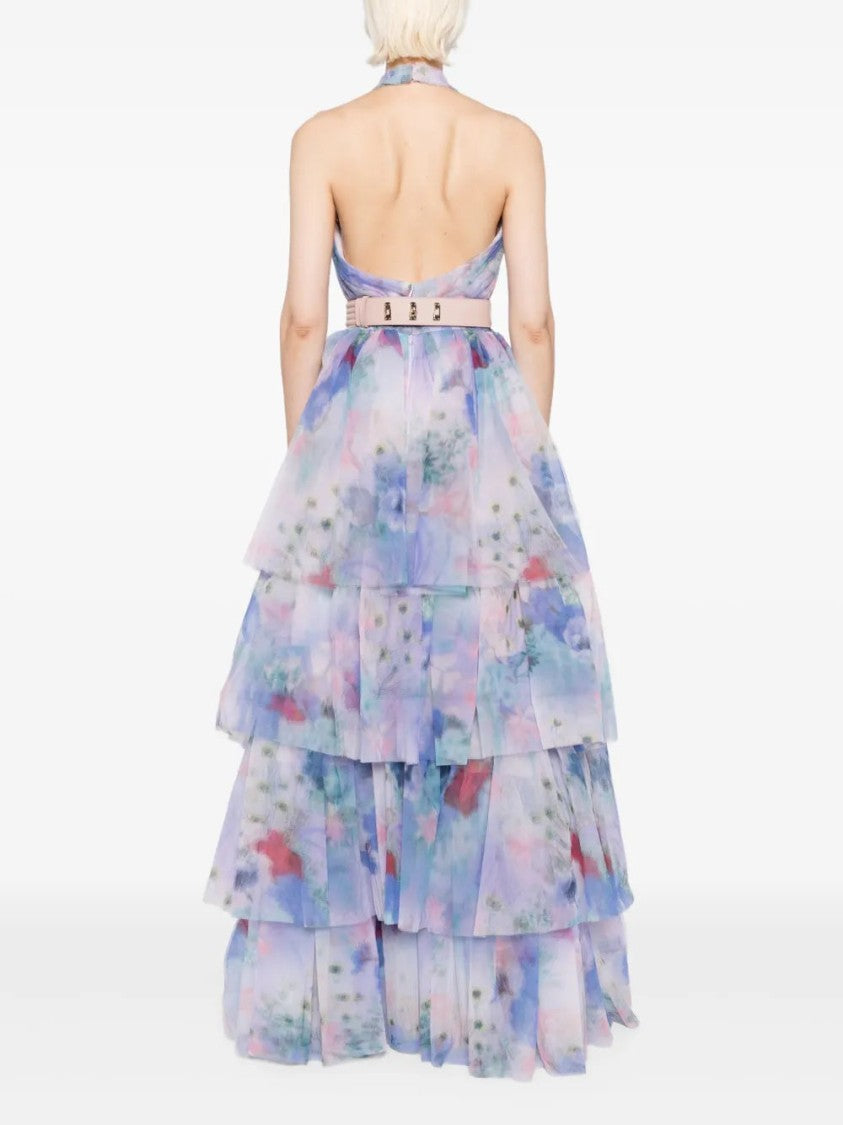 Saiid Kobeisy Floral Printed Long Dress