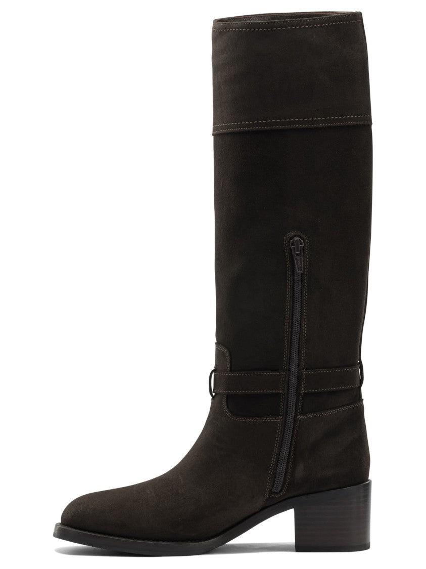 Maretto Knee-High Leather Ankle Boots