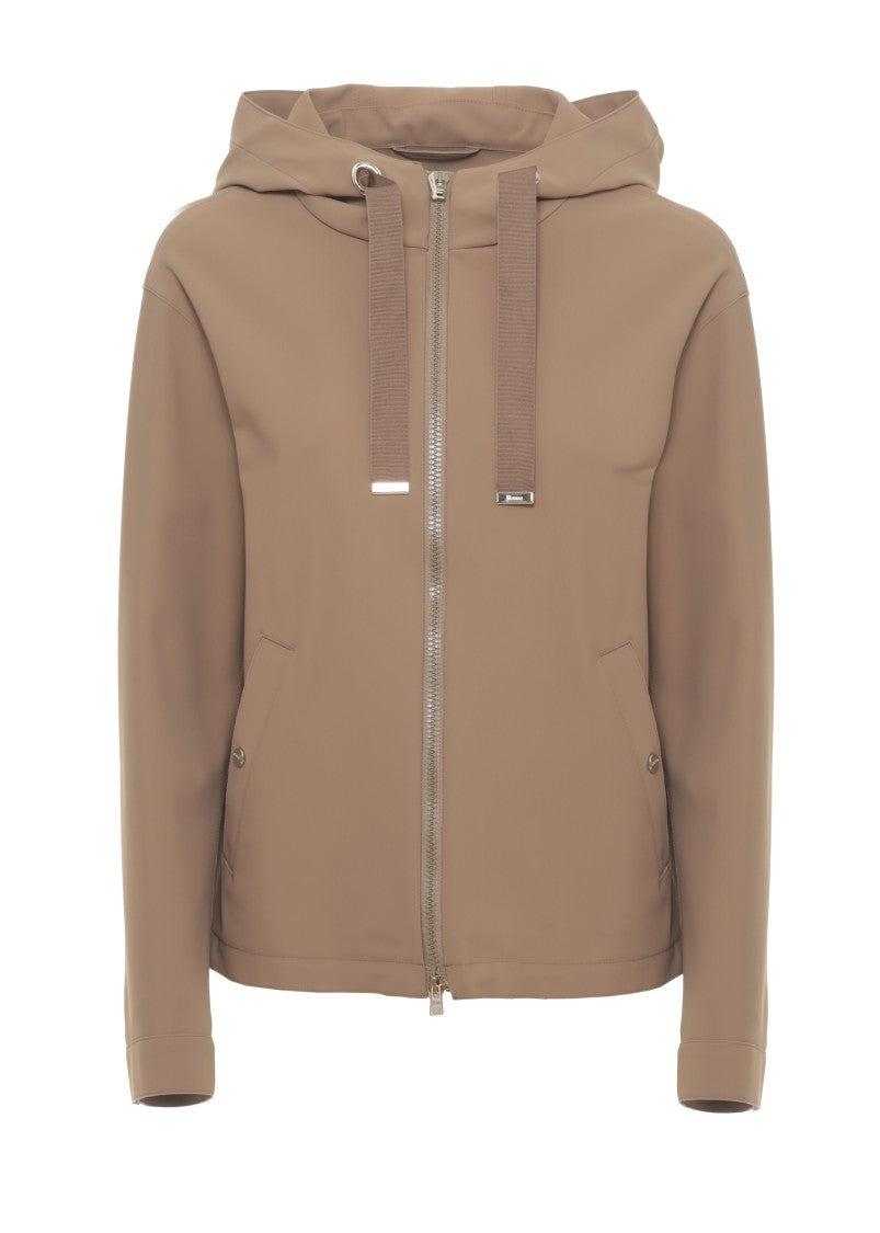 Herno Brown Waterproof Hooded Jacket