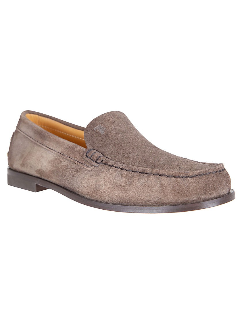 Tod's Moccasin Flat Shoes With Metal Dot Accents