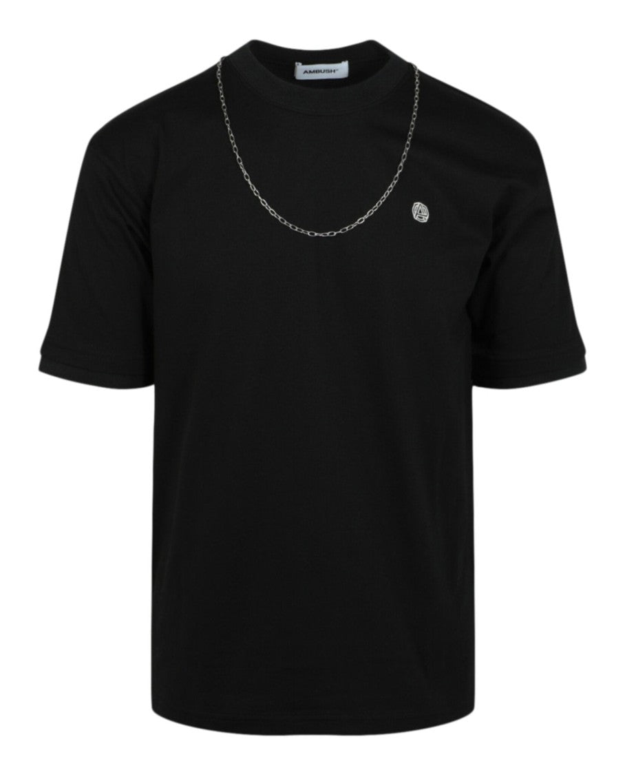 Ambush Chain-Detail Crewneck T-Shirt With Embroidered Design