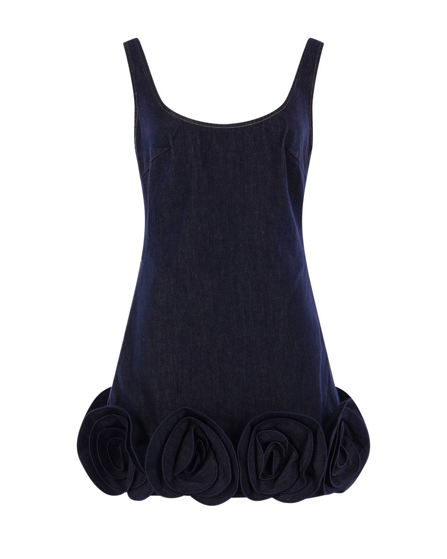 Self-Portrait Indigo Blue Denim Mini Dress