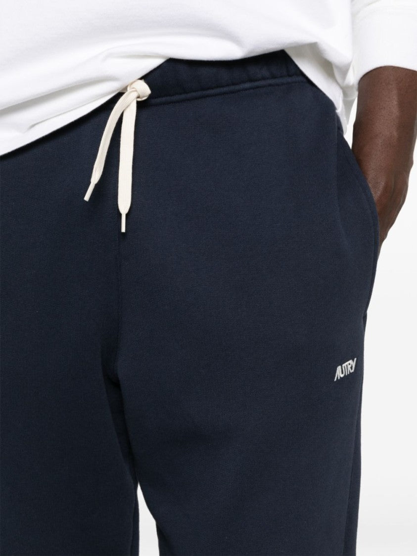 Autry Blue Drawstring Embroidered Casual Pants