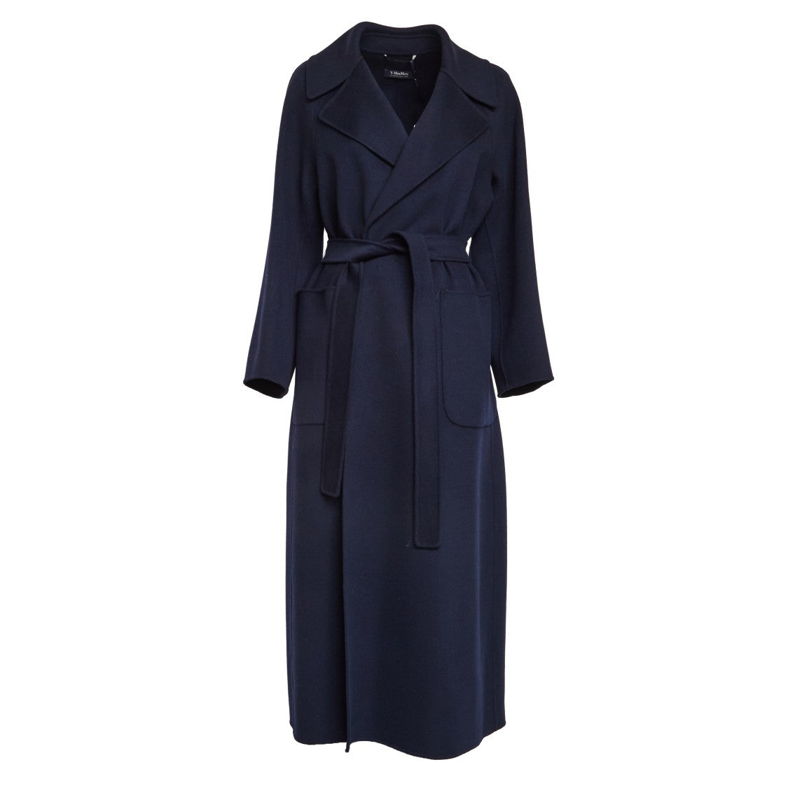 Max Mara Hand-Stitched Double Wool Coat With Wide Notch Collar
