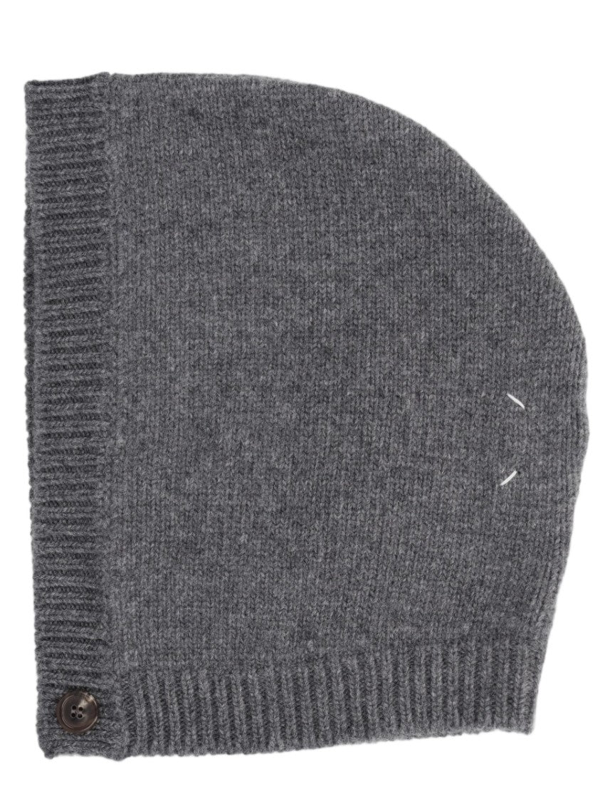 Maison Margiela Neutrals Knitted Ribbed Edges Hood