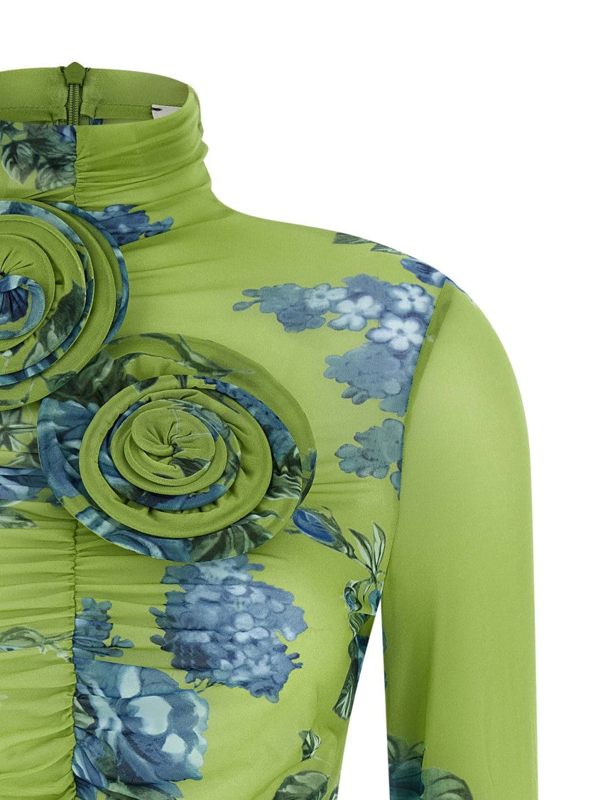 Magda Butrym Slim Fit Floral Print Top