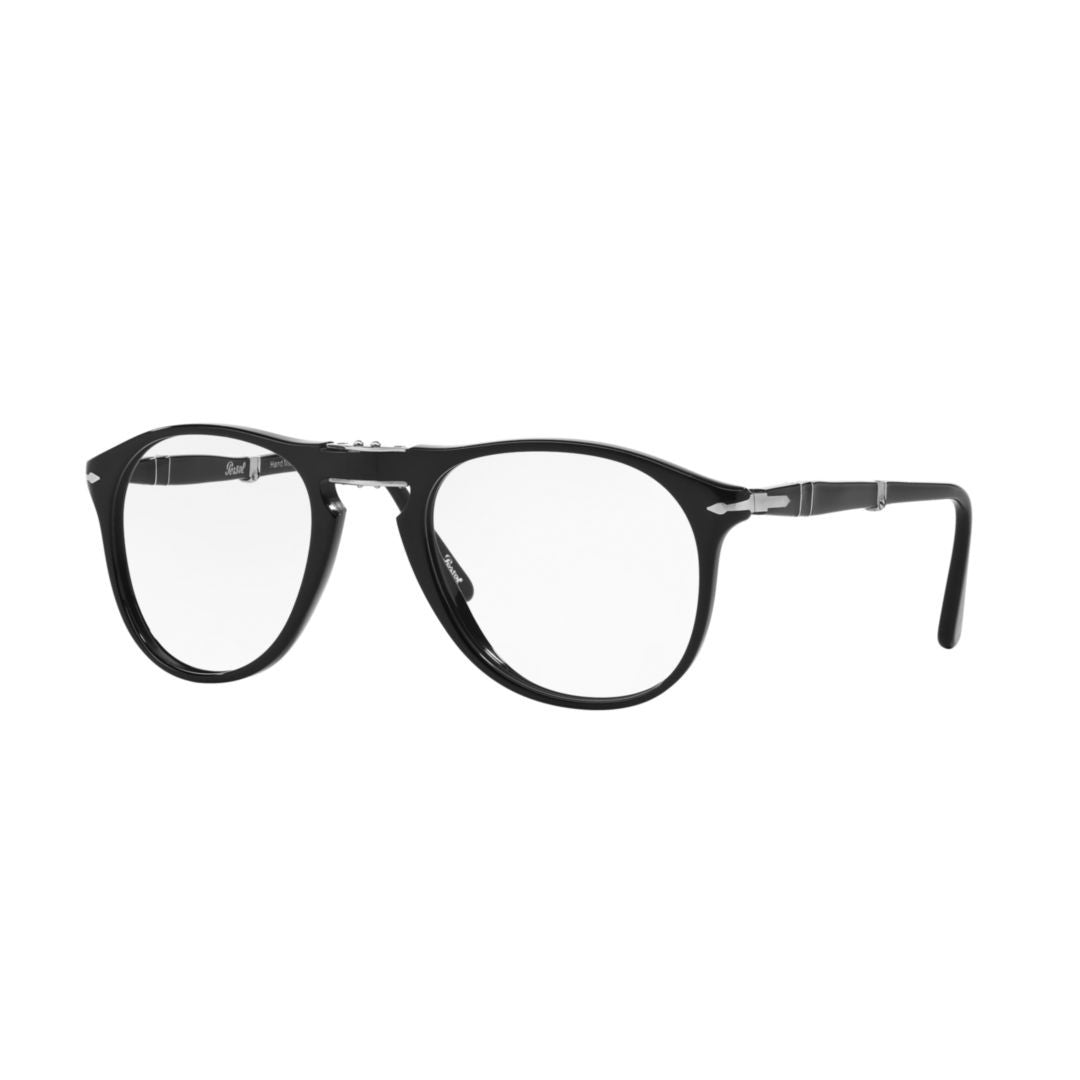 Persol 9714Vm Vista Classic Round Frame Eyeglasses With Silver Accents