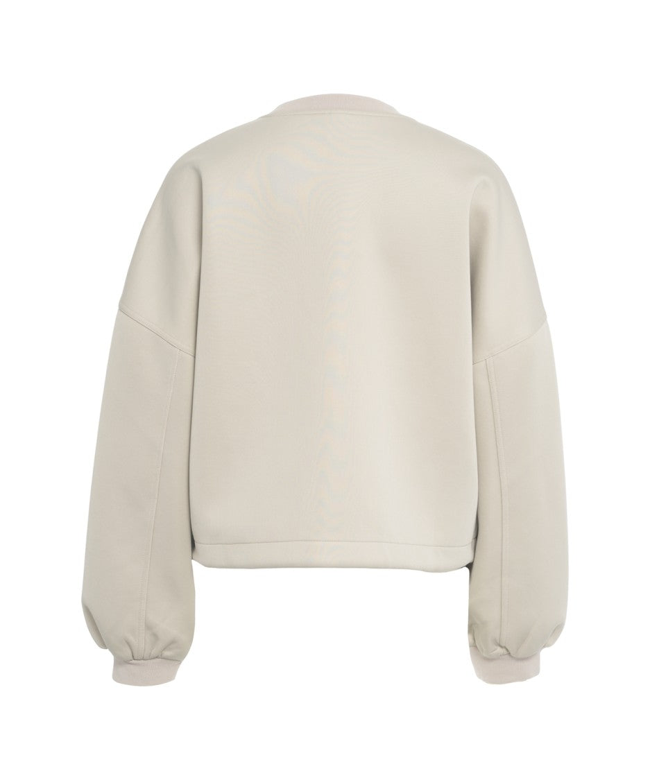 Pinko Floral Rhinestone And Pearl Embellished Sweatshirt