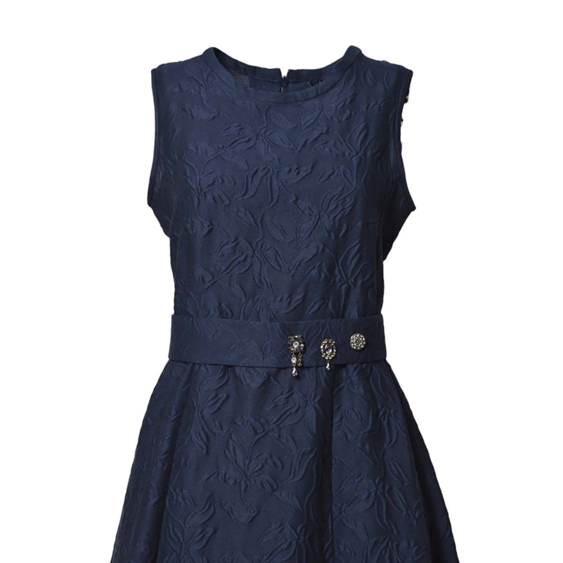 Max Mara Floral Pattern Midi Dress With Matching Belt