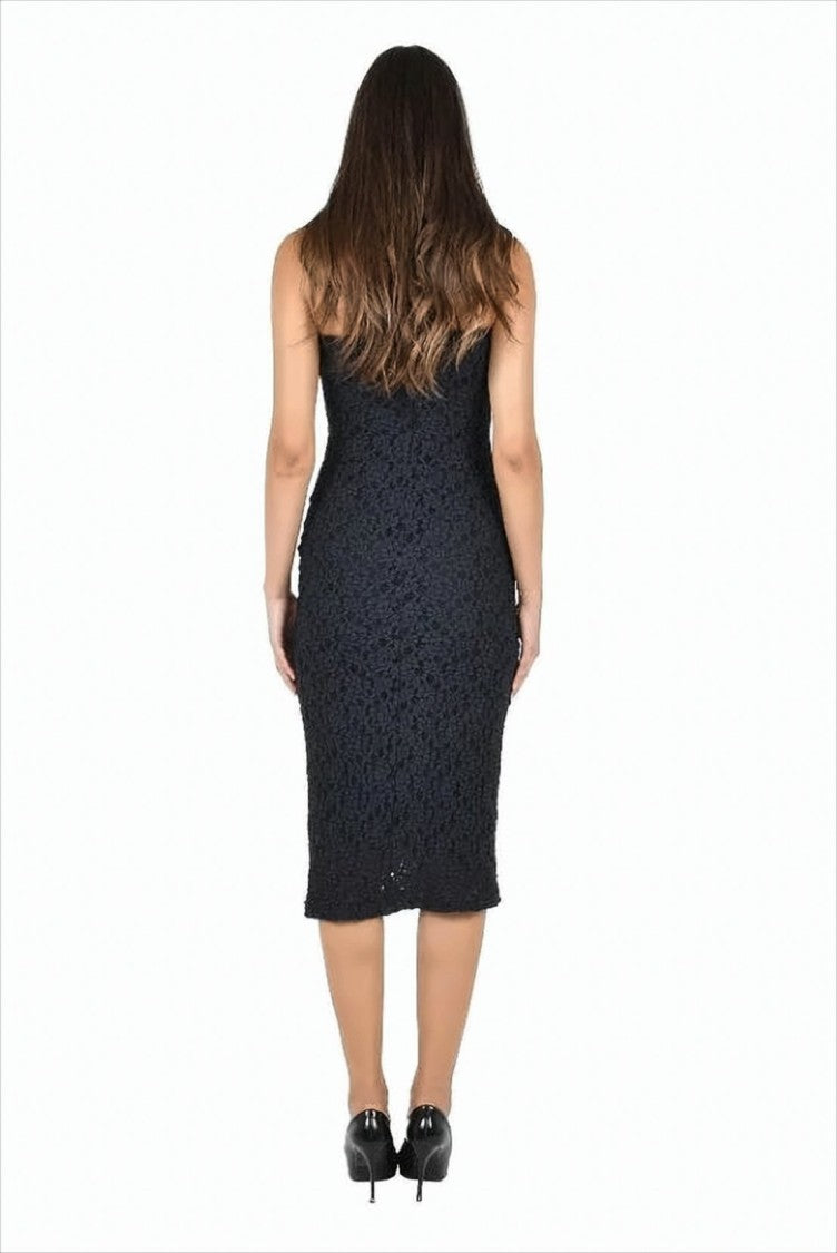 Max Mara Floral Lace Midi Sheath Dress