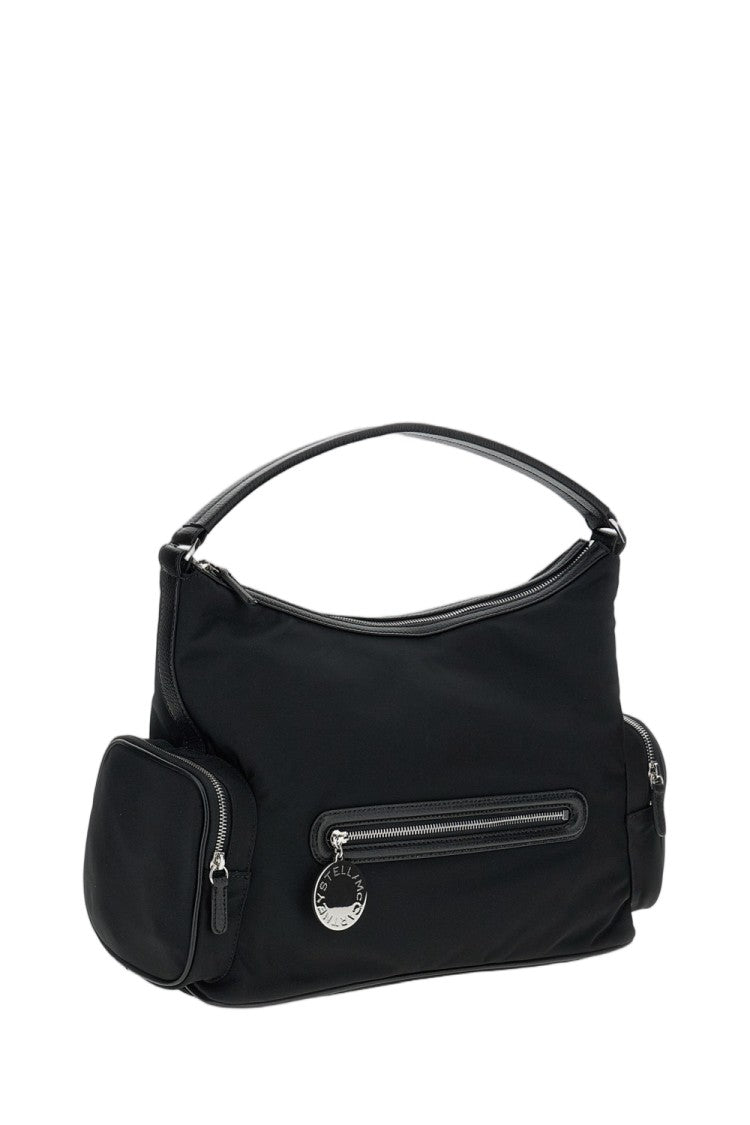 Stella Mccartney Black Dartmoor Econyl Nylon Shoulder Bag
