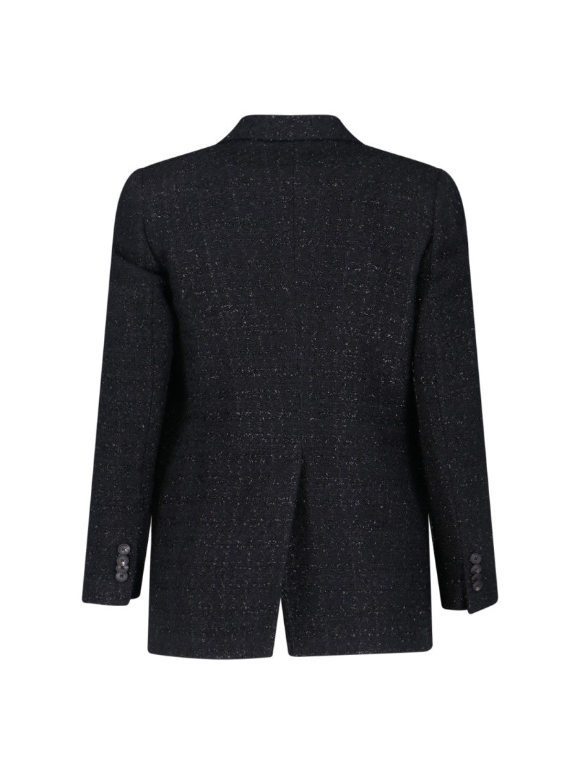 Tagliatore Tailored Black Jacket With Notched Lapel And Textured Fabric