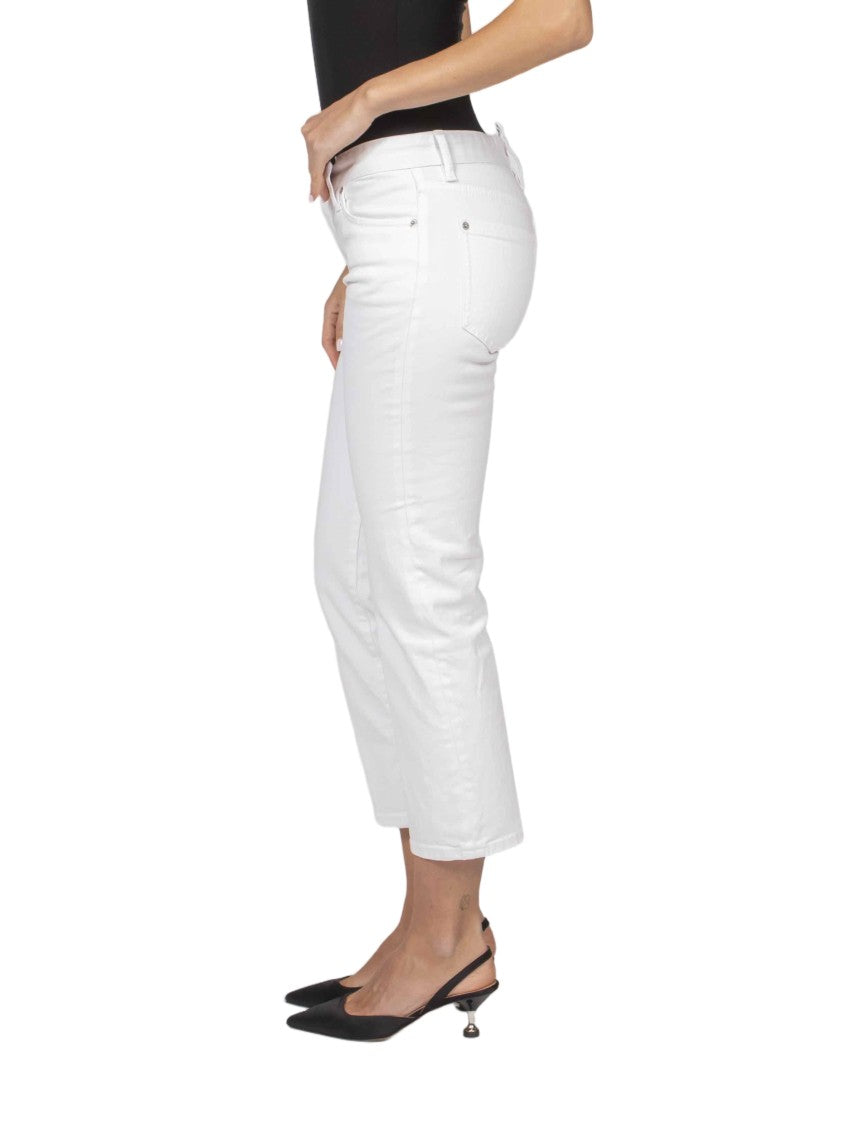 Dsquared2 Cropped White Five-Pocket Pants