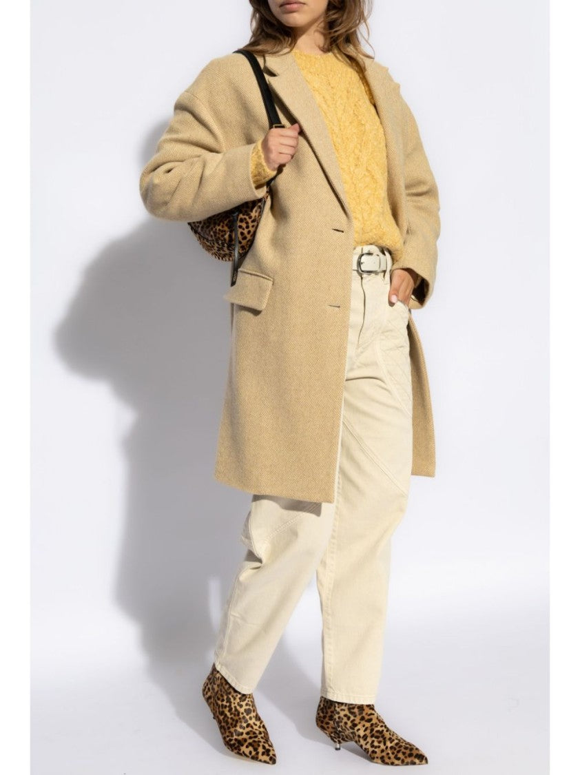 Isabel Marant Textured Cable Knit Sweater With Relaxed Fit And Raglan Sleeves