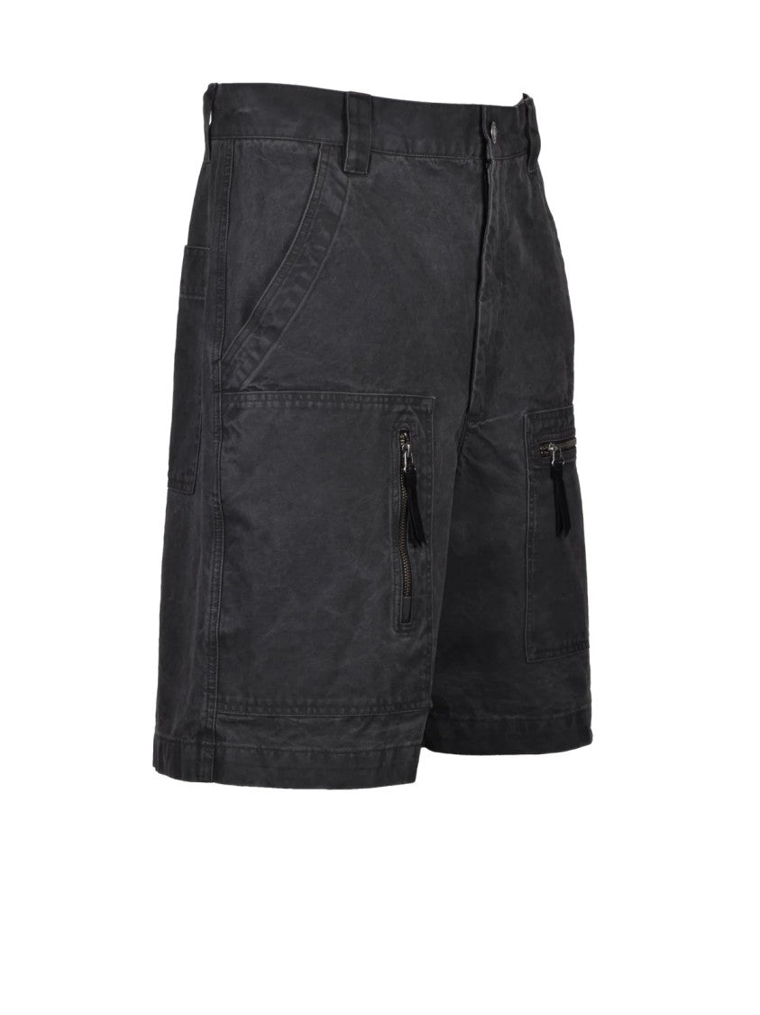 Isabel Marant Mid-Thigh Relaxed Fit Cotton Shorts