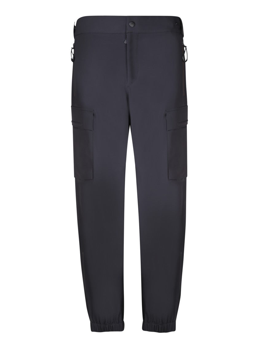 Moncler Grenoble Black Cargo Trousers With Adjustable Waist