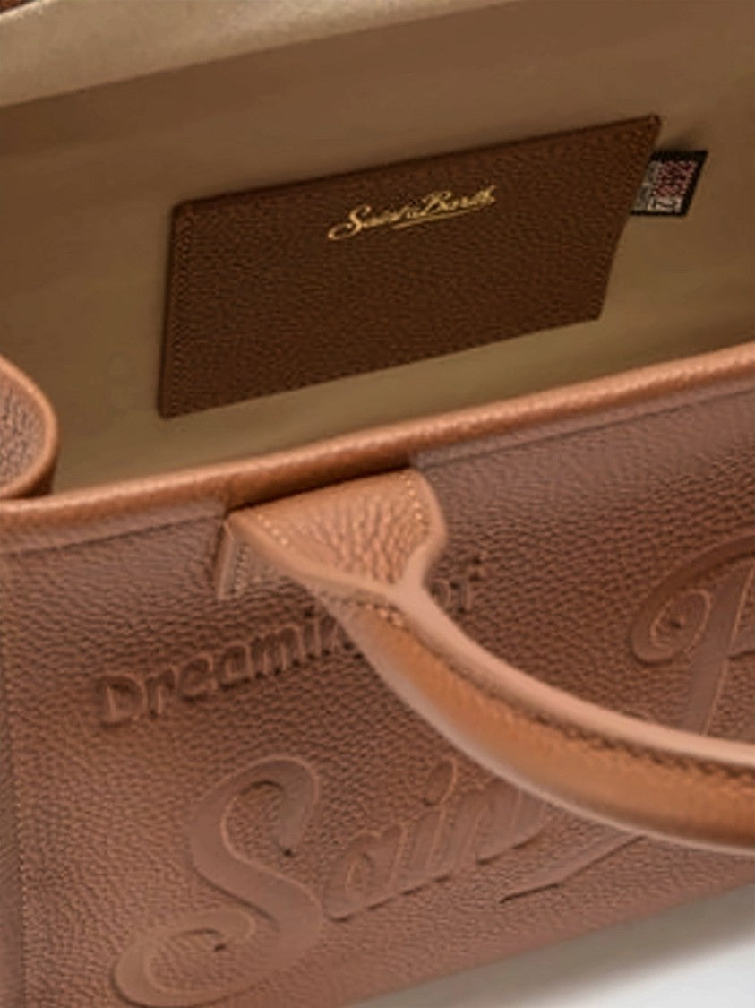 Mc2 Saint Barth Structured Camel Leather Handbag