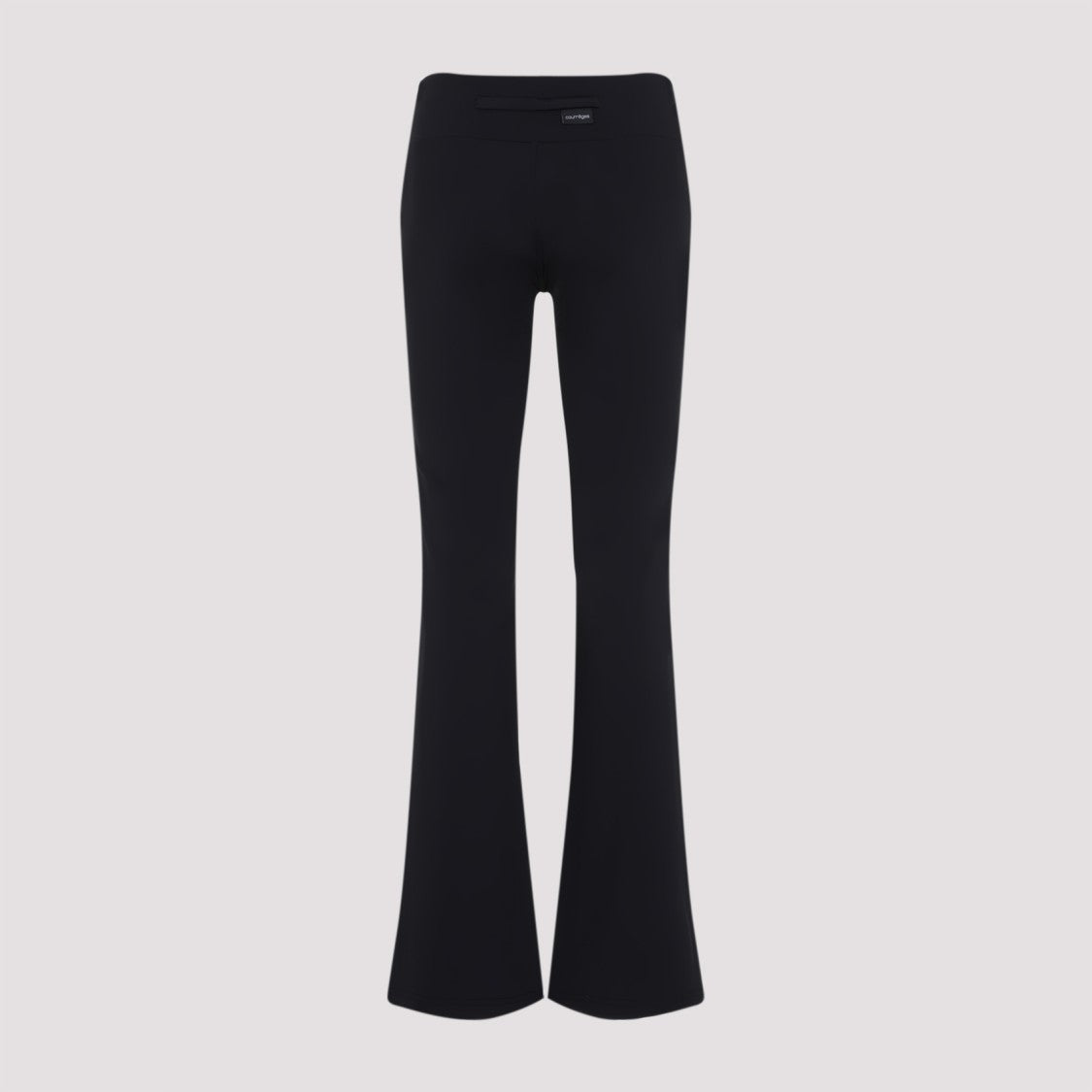 Courrèges Fitted Black Flared Trousers With High Waistband