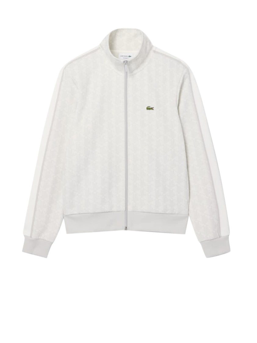Lacoste Jacquard Fabric Zip-Up Jacket With Modern Design